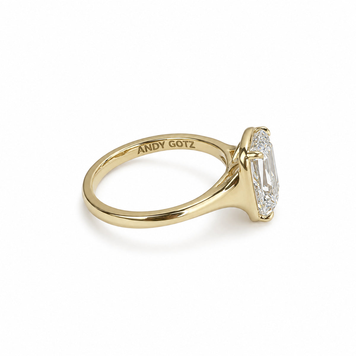 18k Yellow Gold 3.08CT Old Mine Cushion Cut Lab Grown Diamond Ring