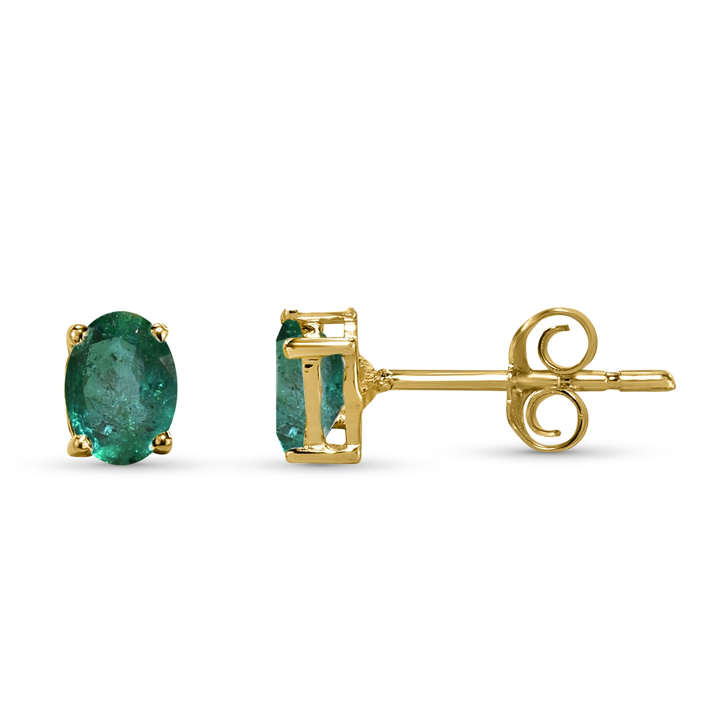 14k Emerald Oval Shape Set