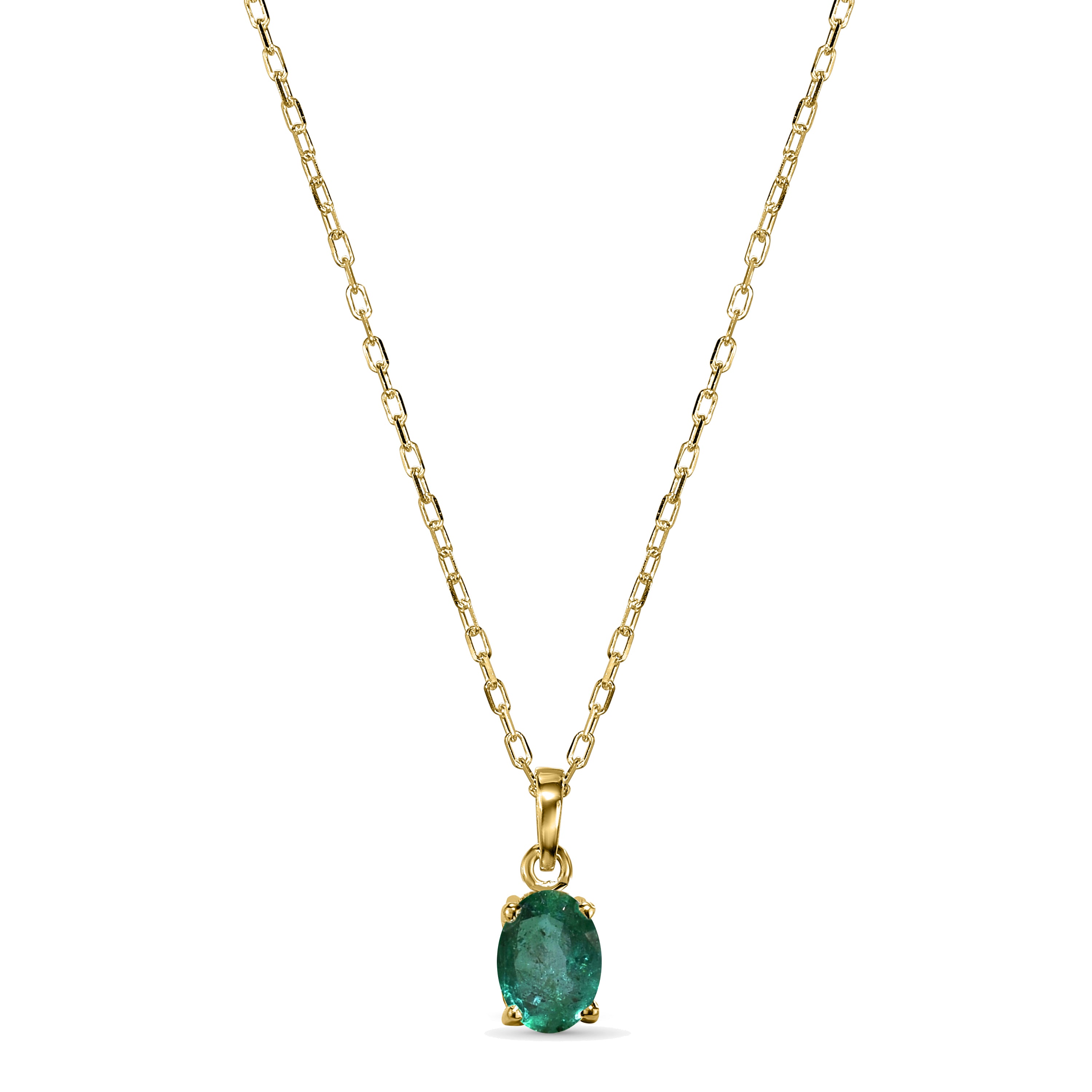 14k Emerald Oval Shape Set