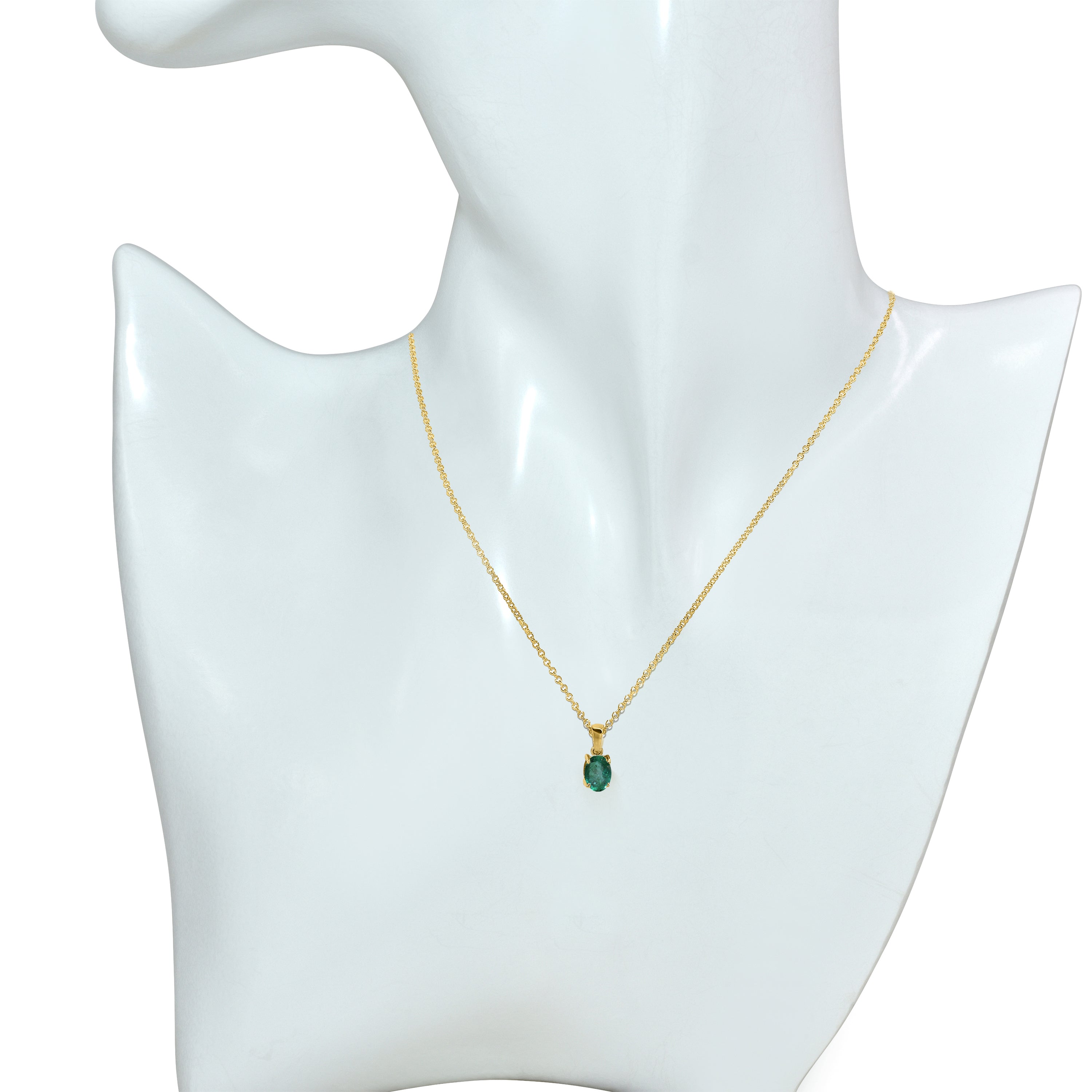 14k Emerald Oval Shape Set