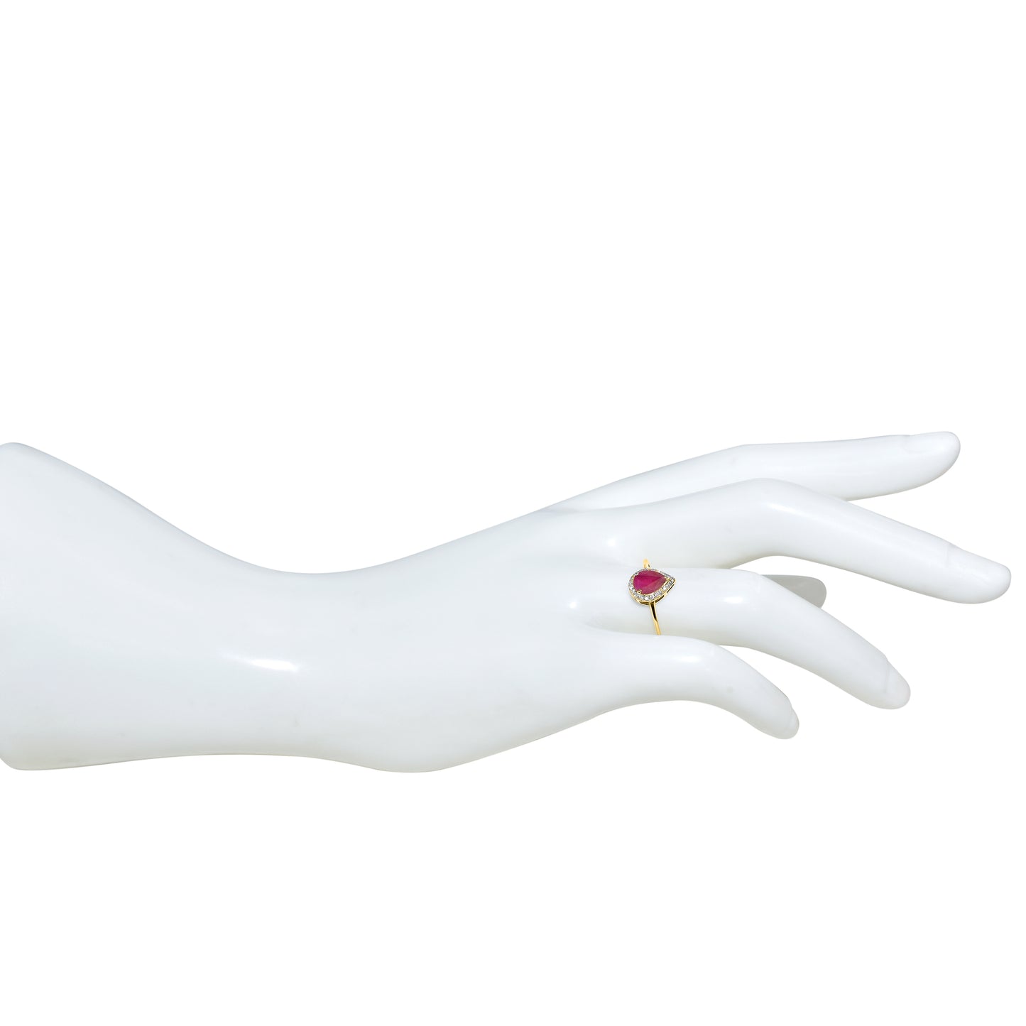 14k Ruby Diamond Pear Shape Set