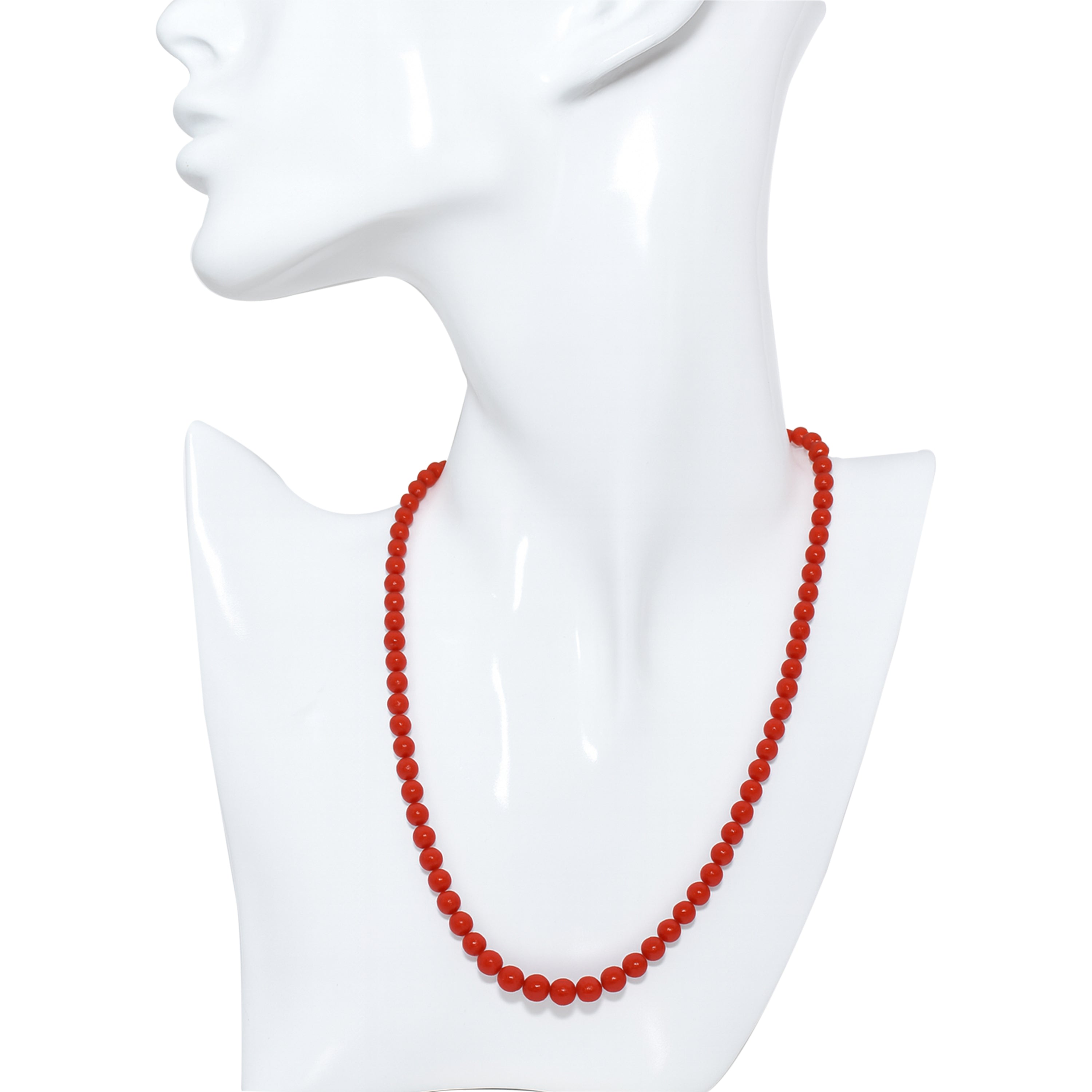14k Natural Color Graduated Coral Necklace