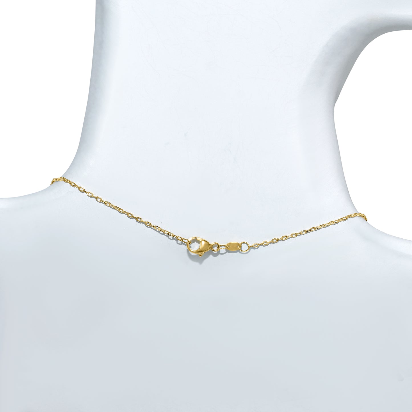 14k Grey Moonstone Double Round Bezel Pendant Necklace