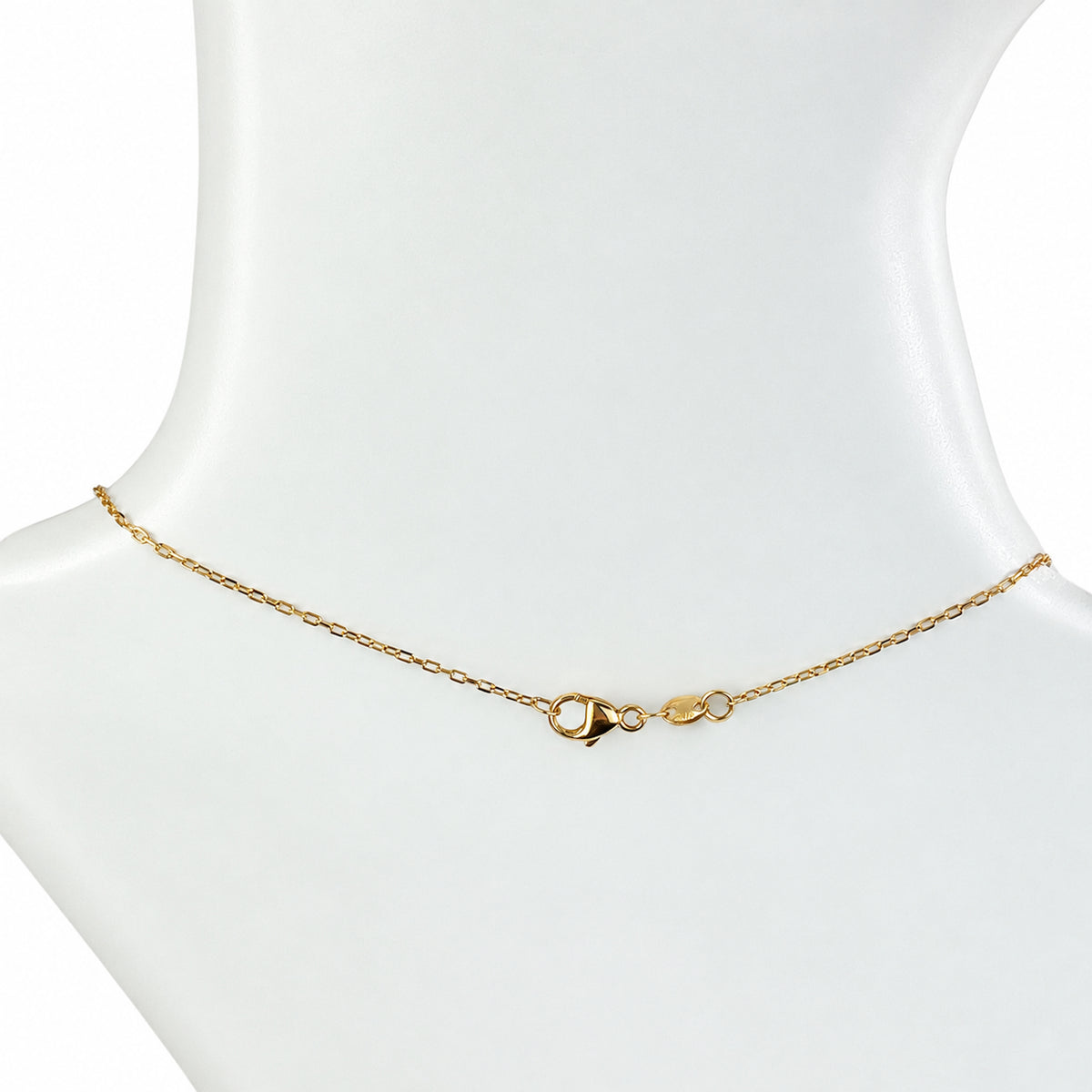 14k Grey Moonstone Bezel Pendant Necklace