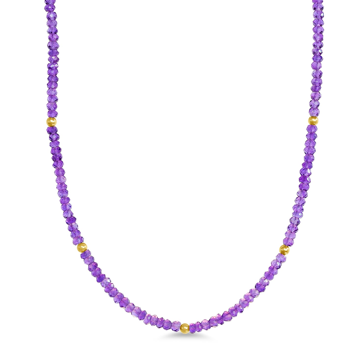 14k Gemstones & Gold Roundel Necklace