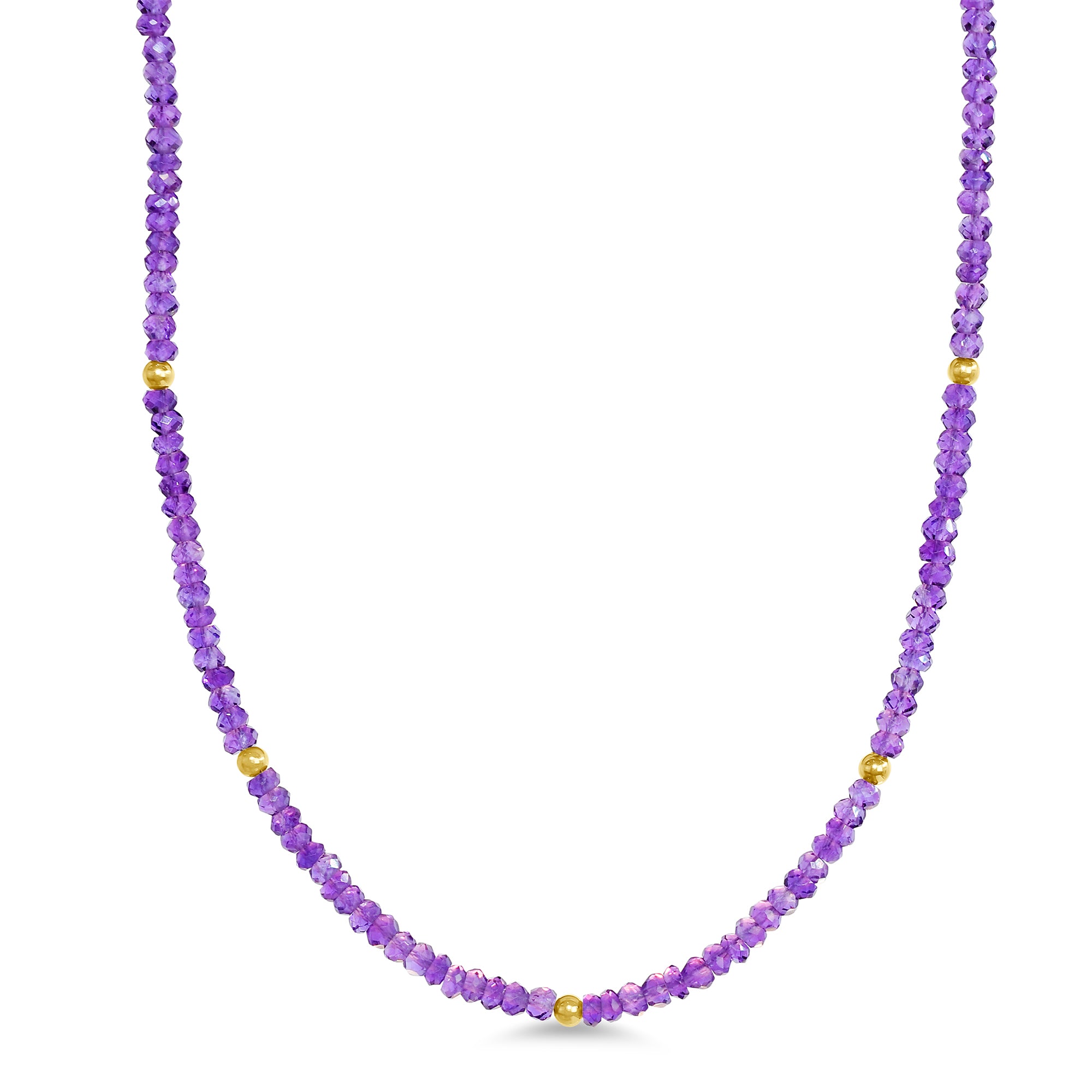 14k Gemstones & Gold Roundel Necklace