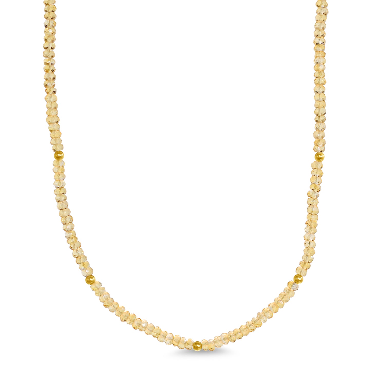 14k Gemstones & Gold Roundel Necklace