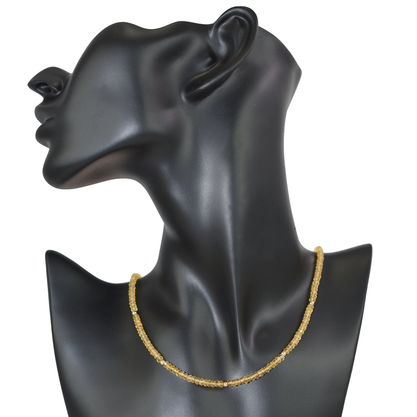 14k Gemstones & Gold Roundel Necklace