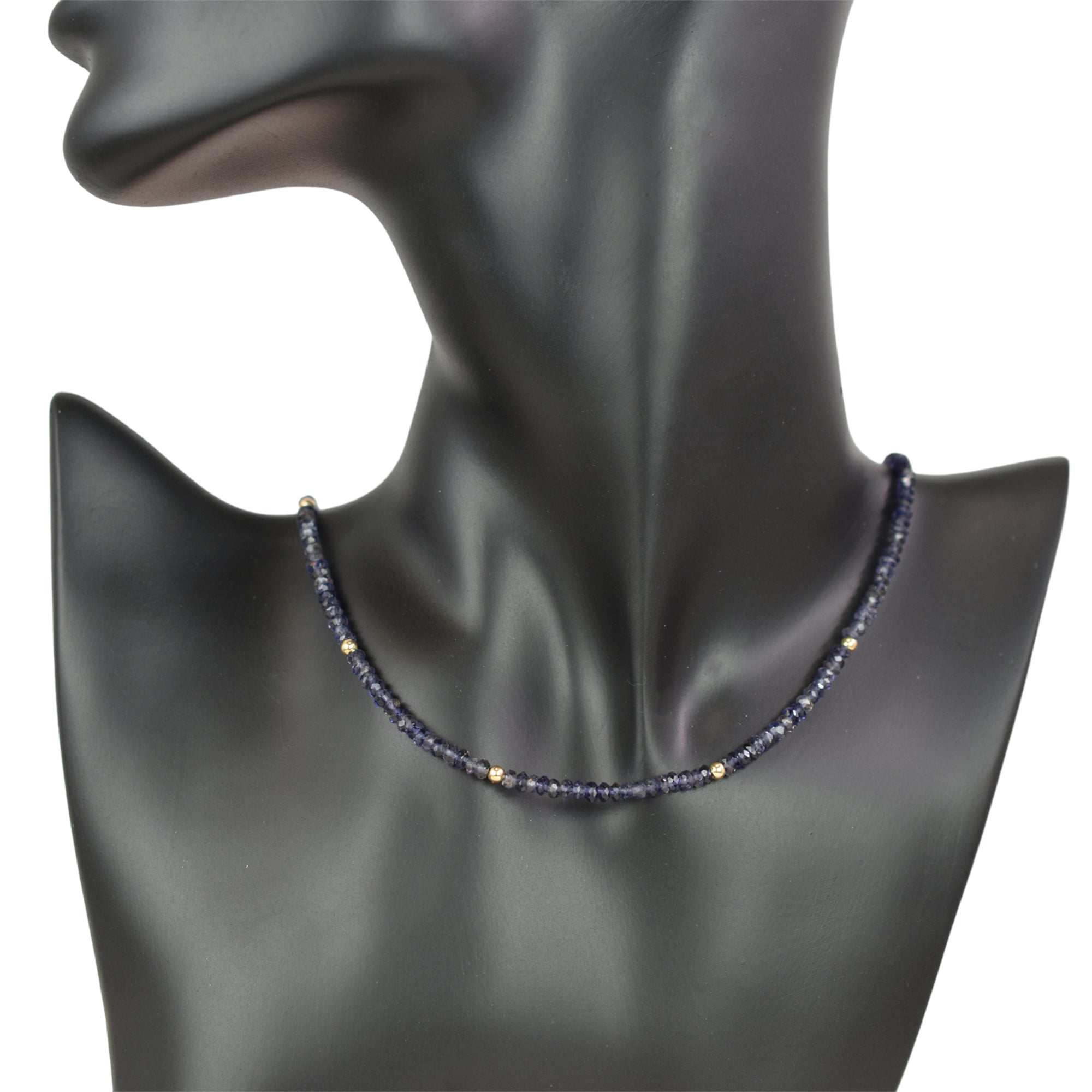 14k Gemstones & Gold Roundel Necklace