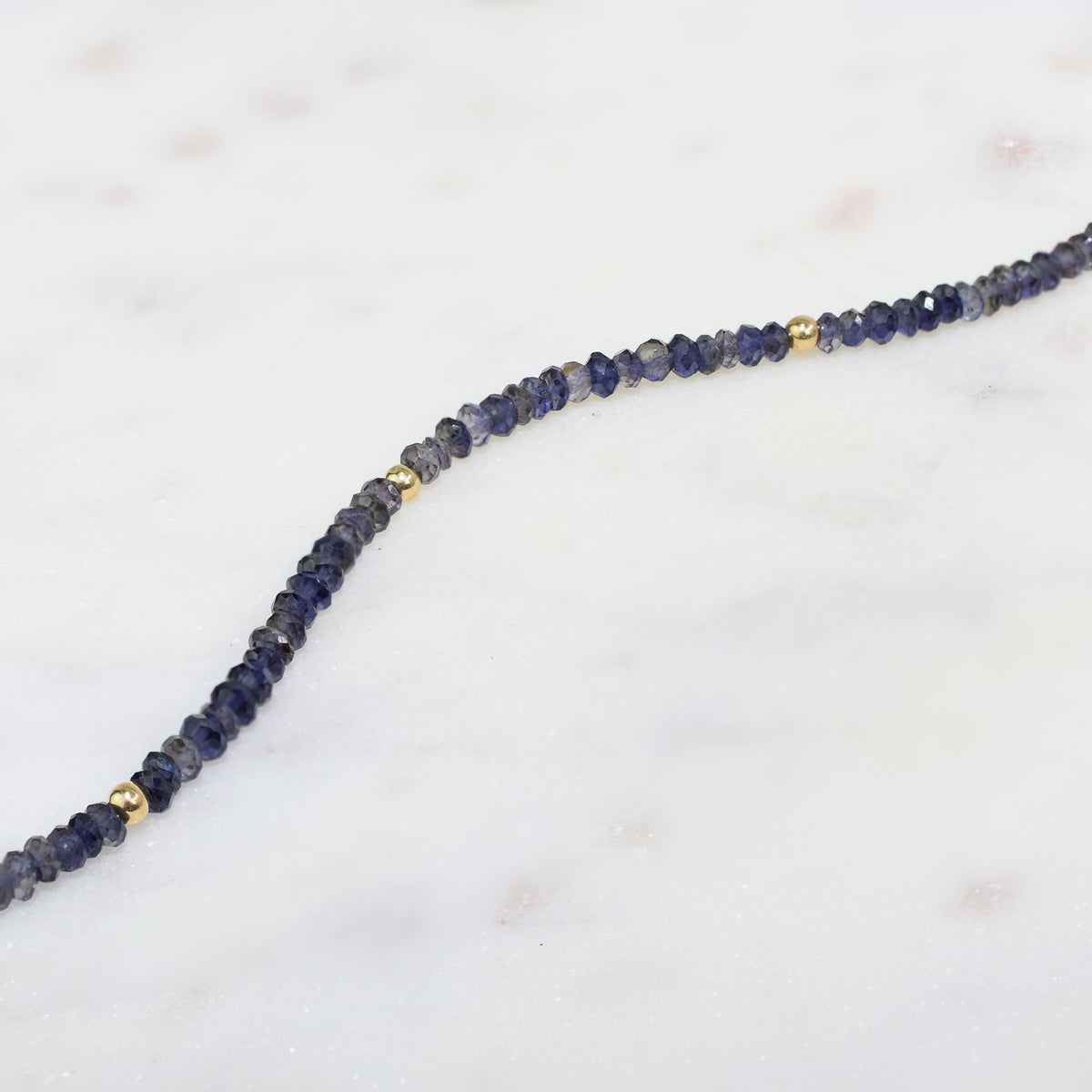 14k Gemstones & Gold Roundel Necklace