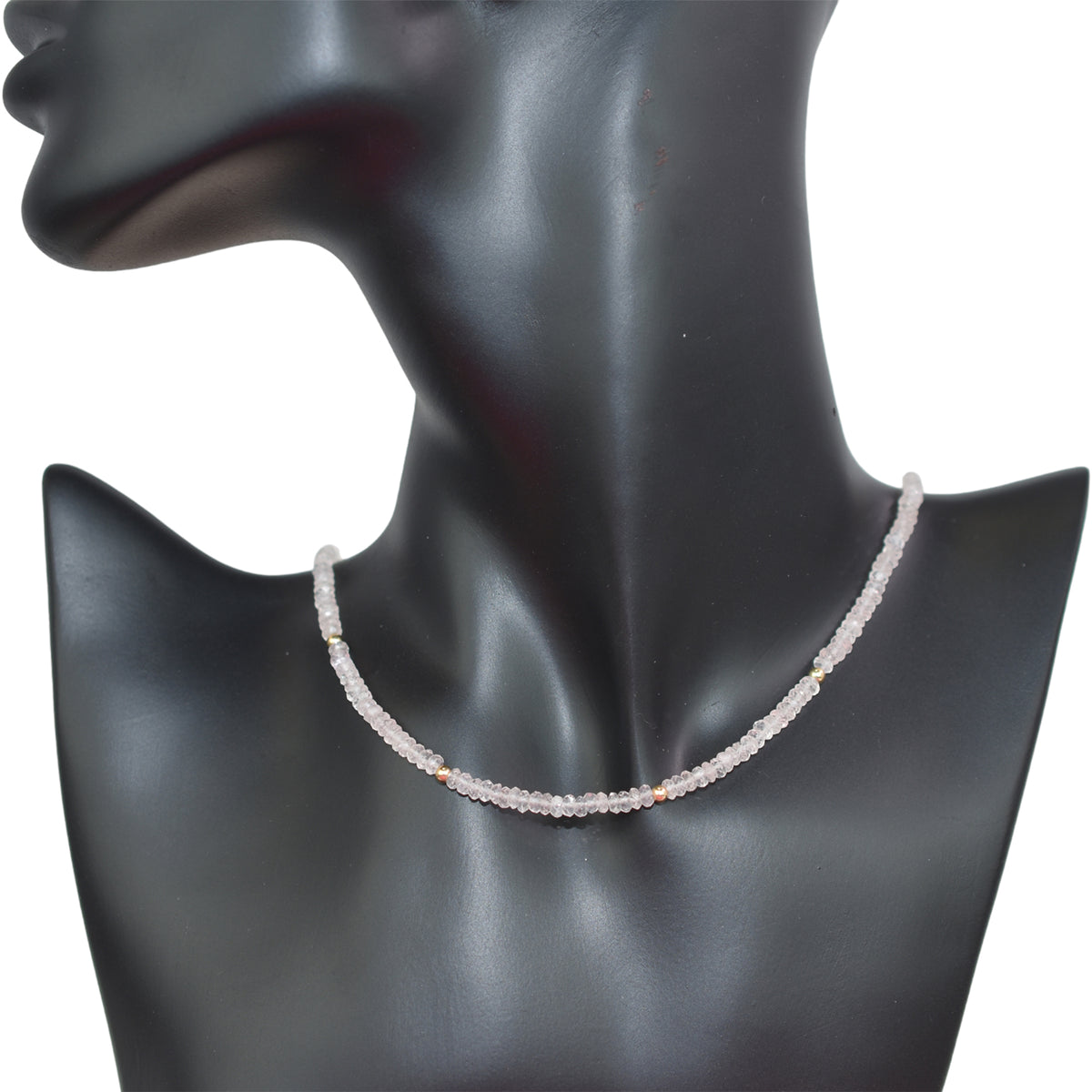 14k Gemstones & Gold Roundel Necklace