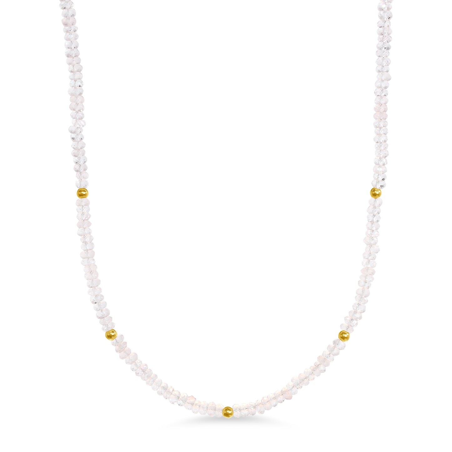 14k Gemstones & Gold Roundel Necklace
