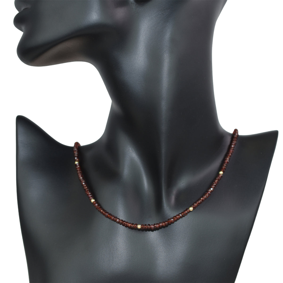 14k Gemstones & Gold Roundel Necklace