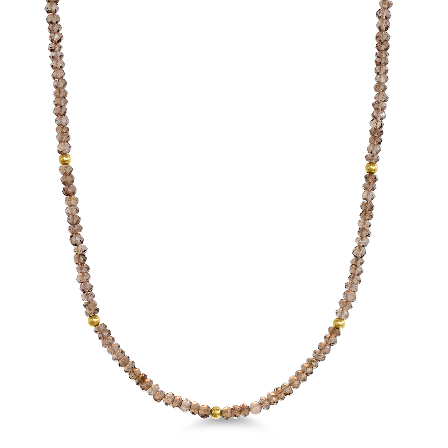 14k Gemstones & Gold Roundel Necklace