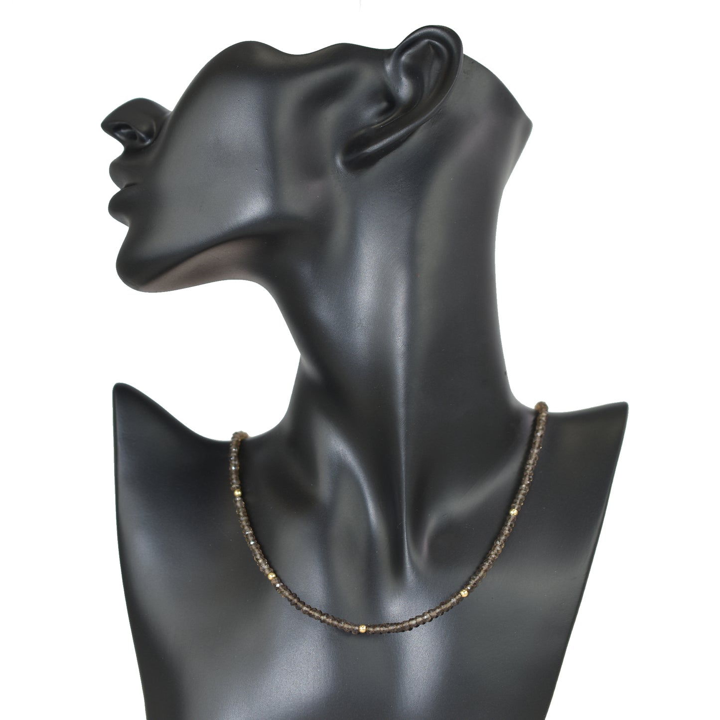 14k Gemstones & Gold Roundel Necklace