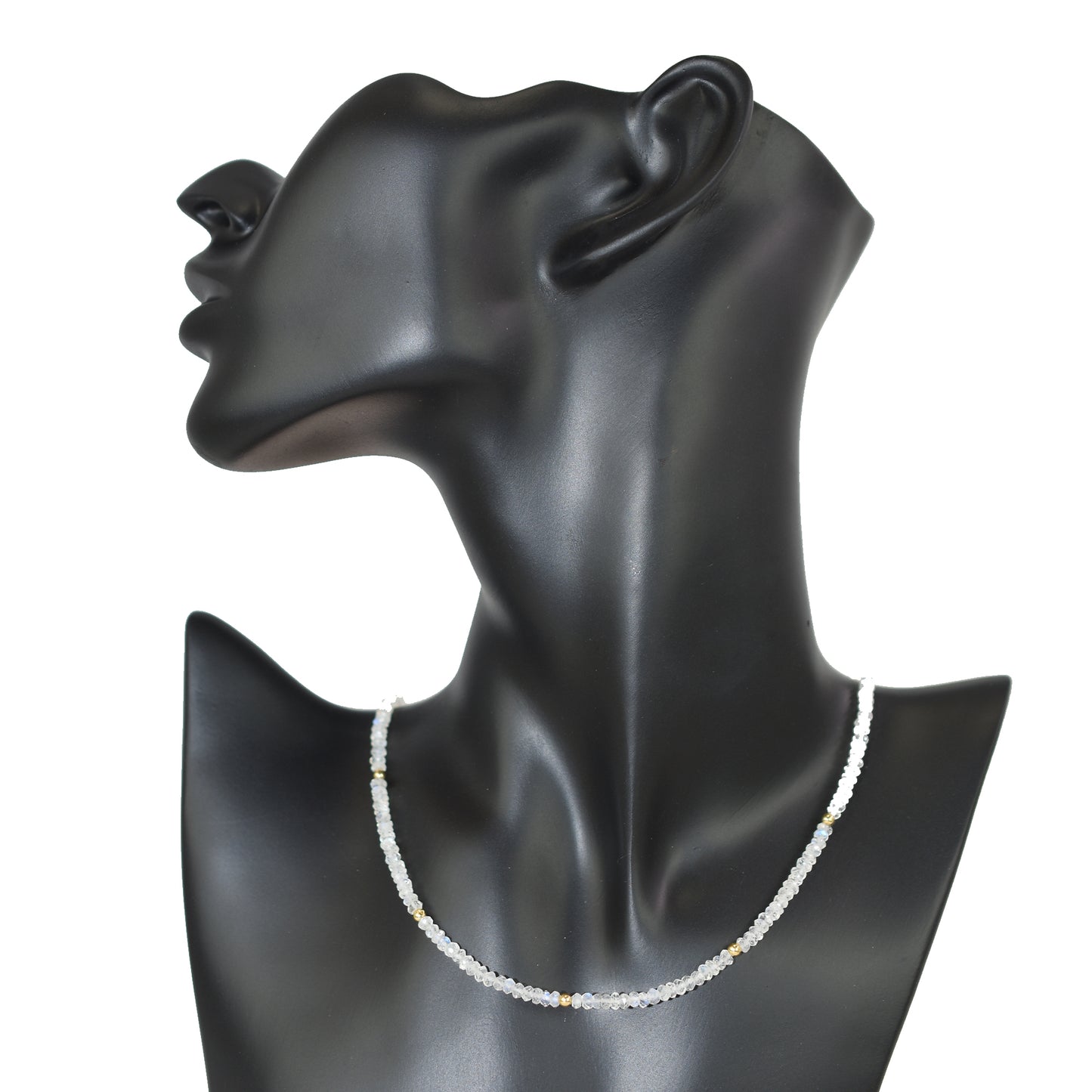 14k Gemstones & Gold Roundel Necklace