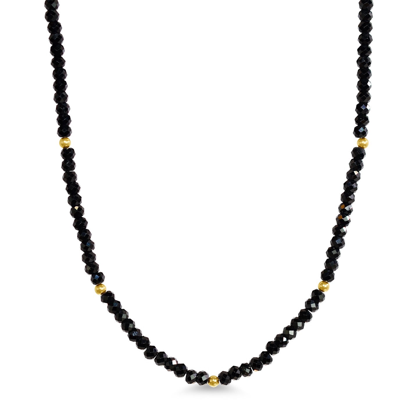 14k Gemstones & Gold Roundel Necklace