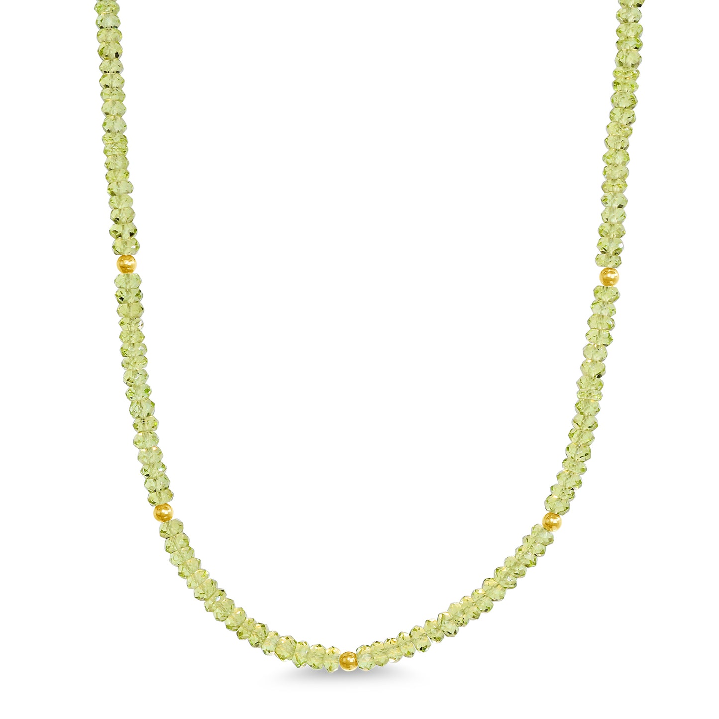 14k Gemstones & Gold Roundel Necklace