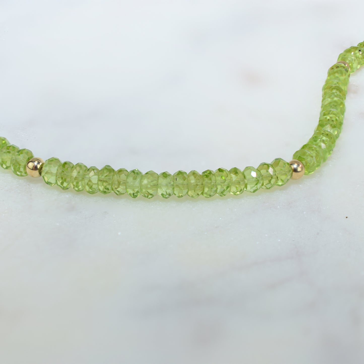 14k Gemstones & Gold Roundel Necklace