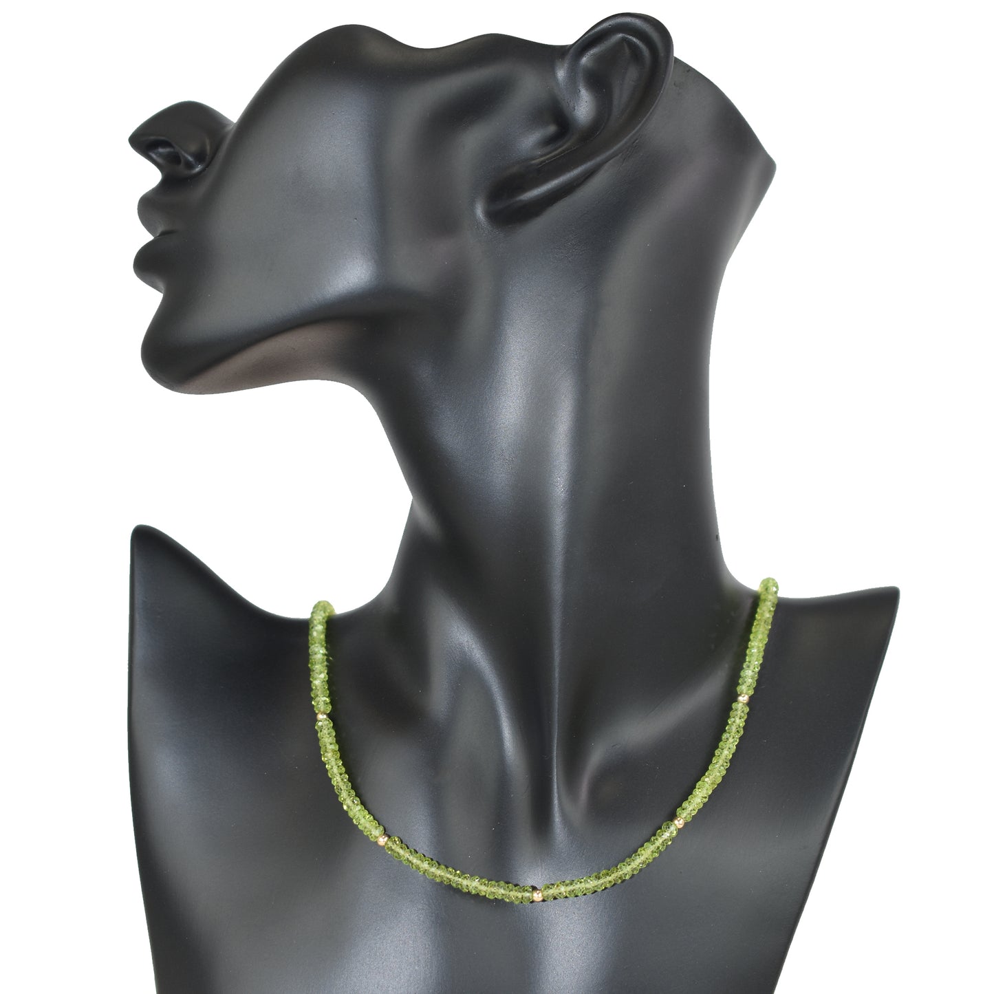 14k Gemstones & Gold Roundel Necklace