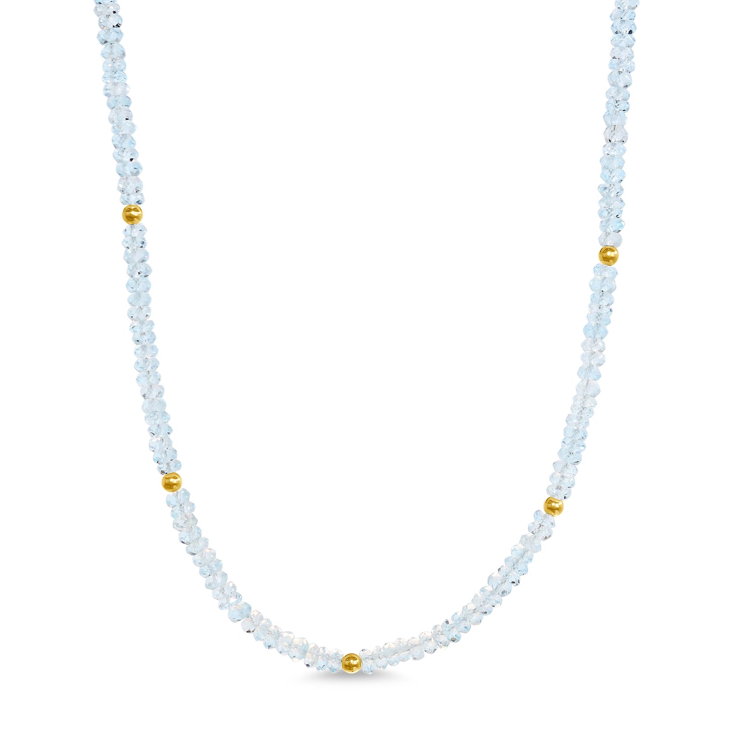 14k Gemstones & Gold Roundel Necklace