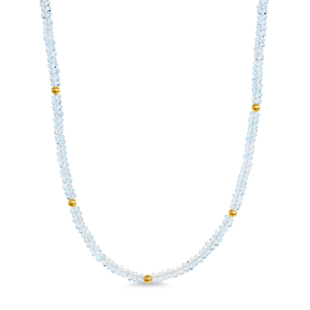 14k Gemstones & Gold Roundel Necklace