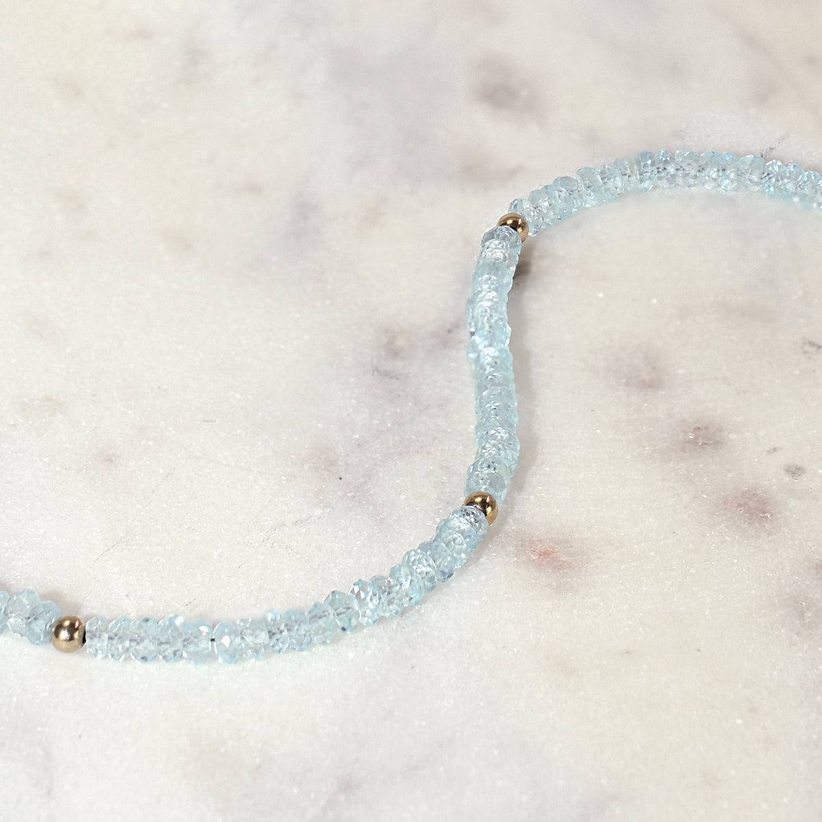 14k Gemstones & Gold Roundel Necklace