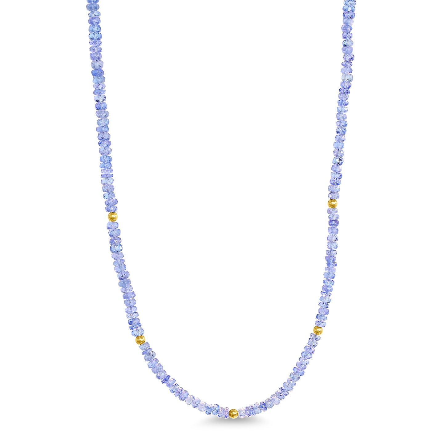 14k Gemstones & Gold Roundel Necklace