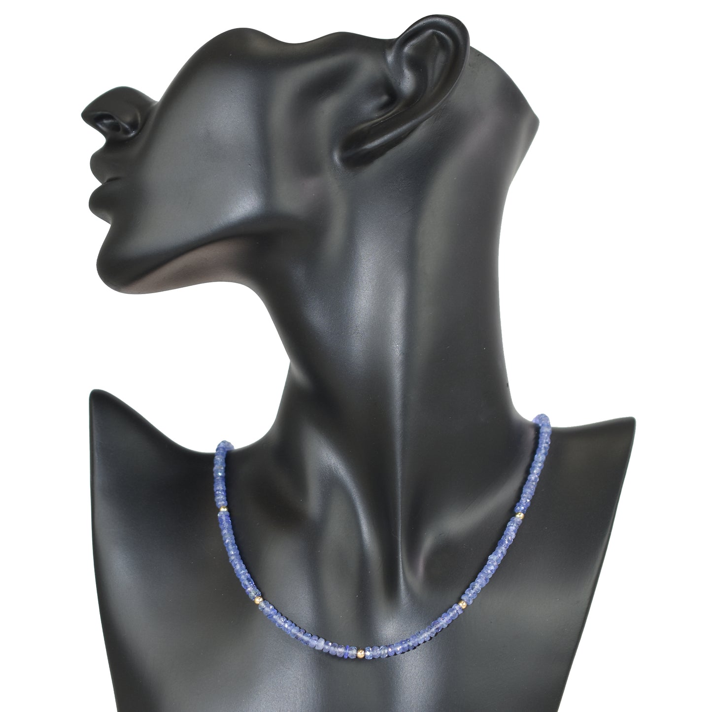 14k Gemstones & Gold Roundel Necklace