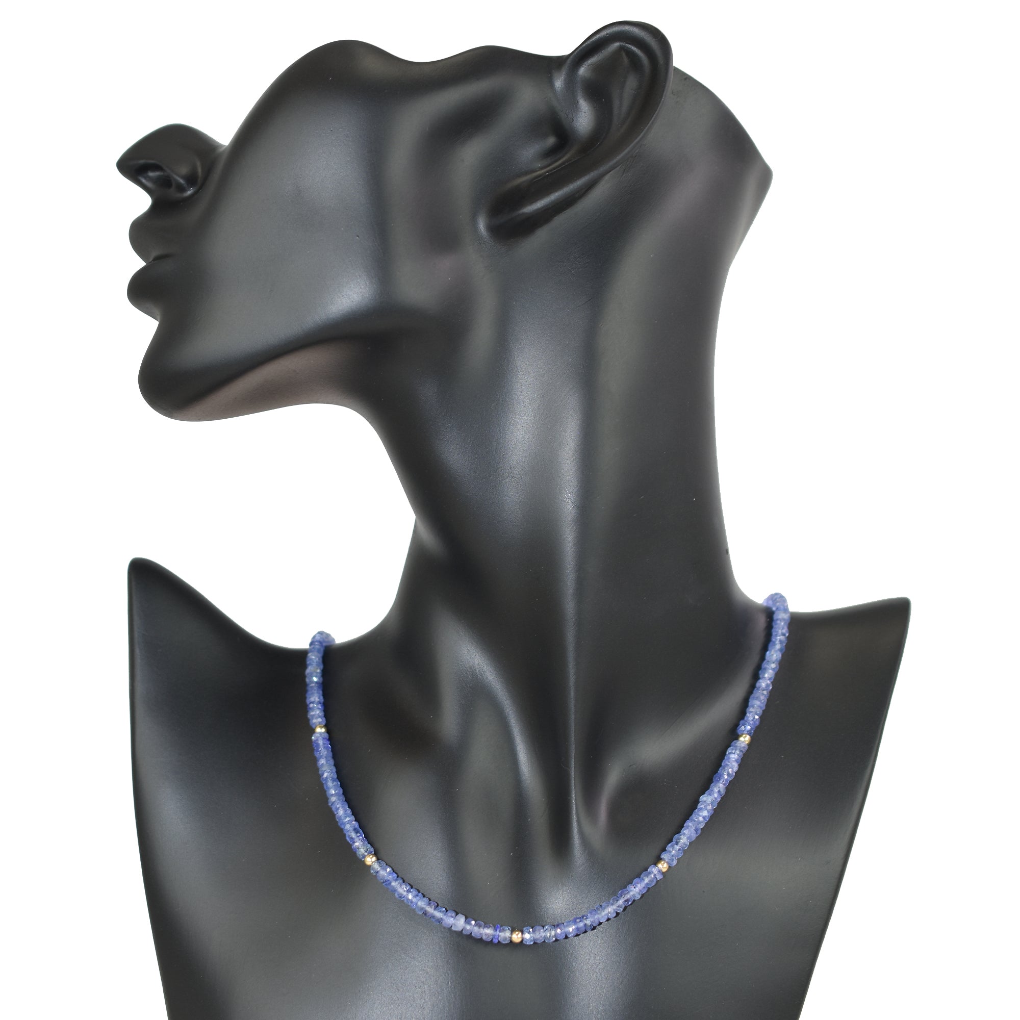 14k Gemstones & Gold Roundel Necklace