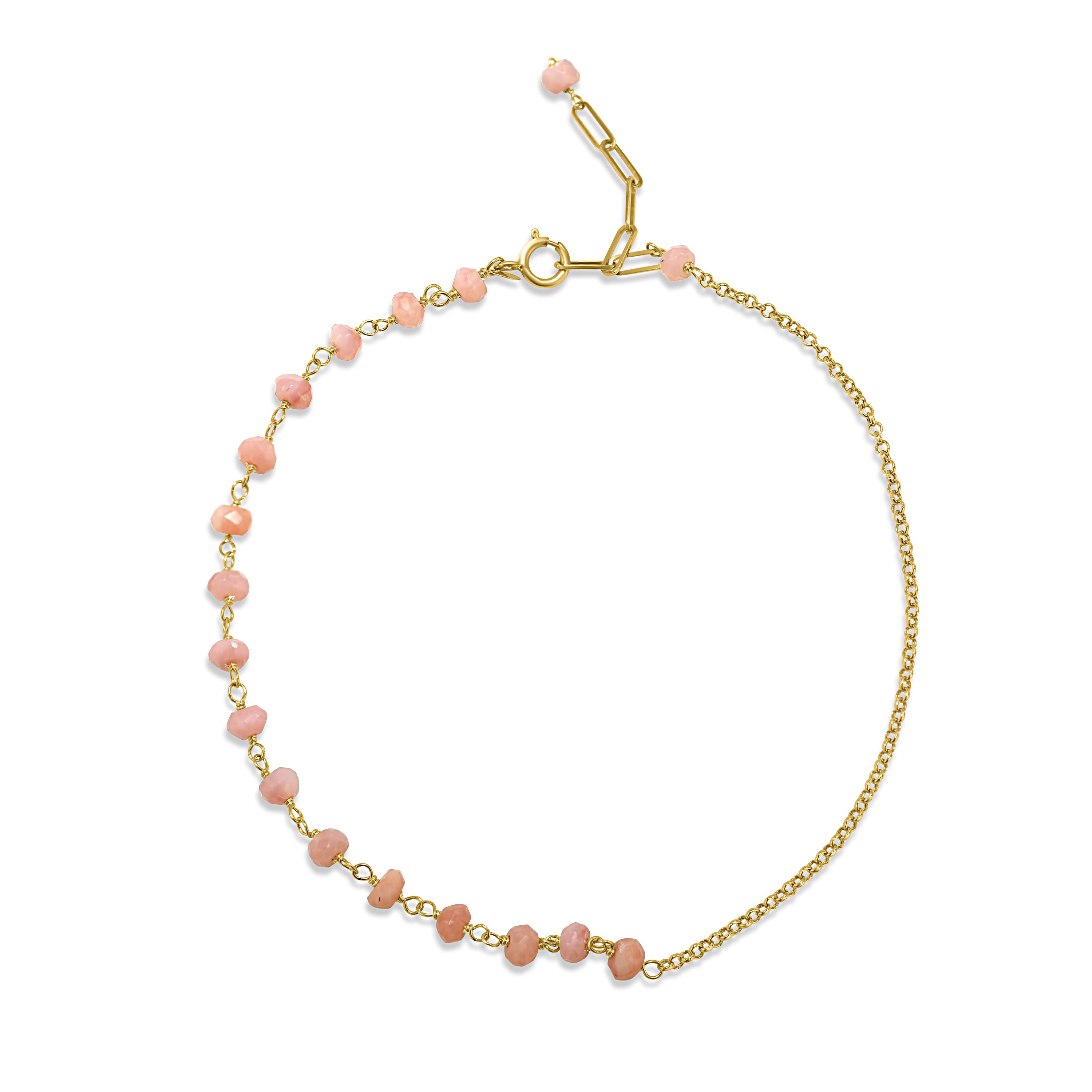 14k Yellow Gold Link Gold Chain Anklet