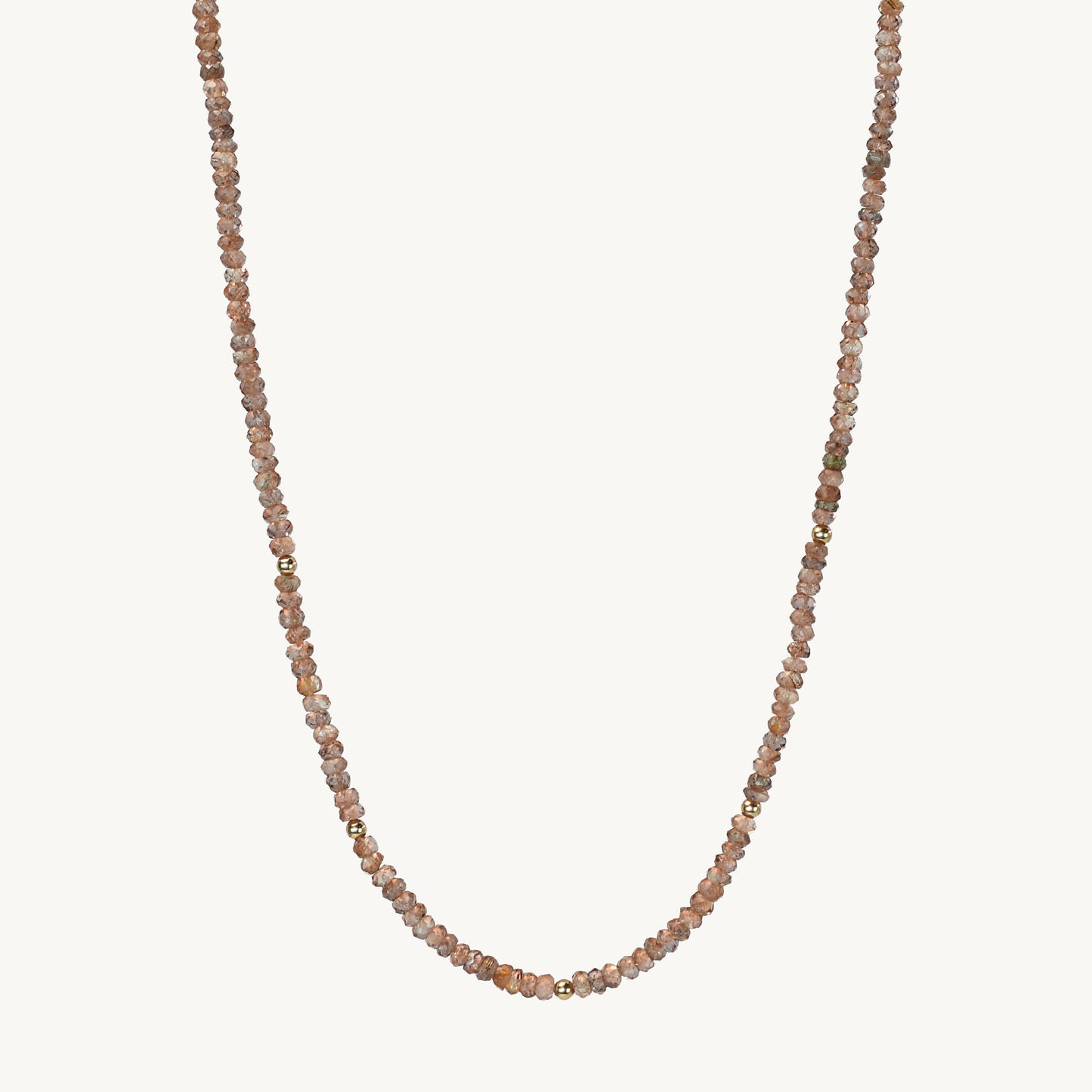 14k Gemstones & Gold Roundel Necklace