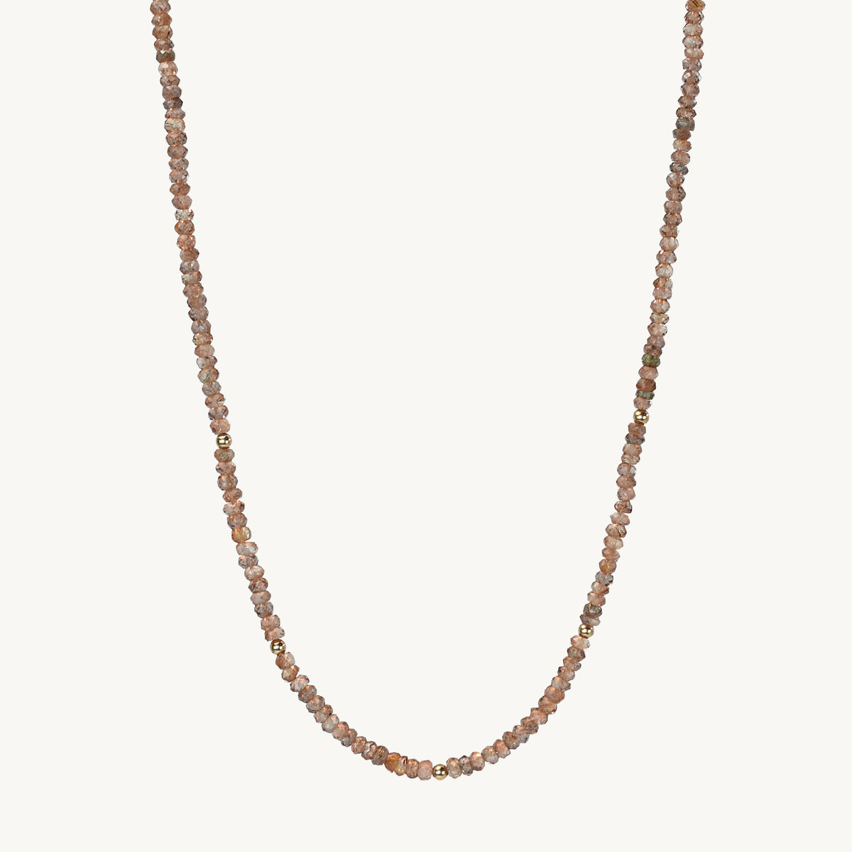 14k Gemstones & Gold Roundel Necklace