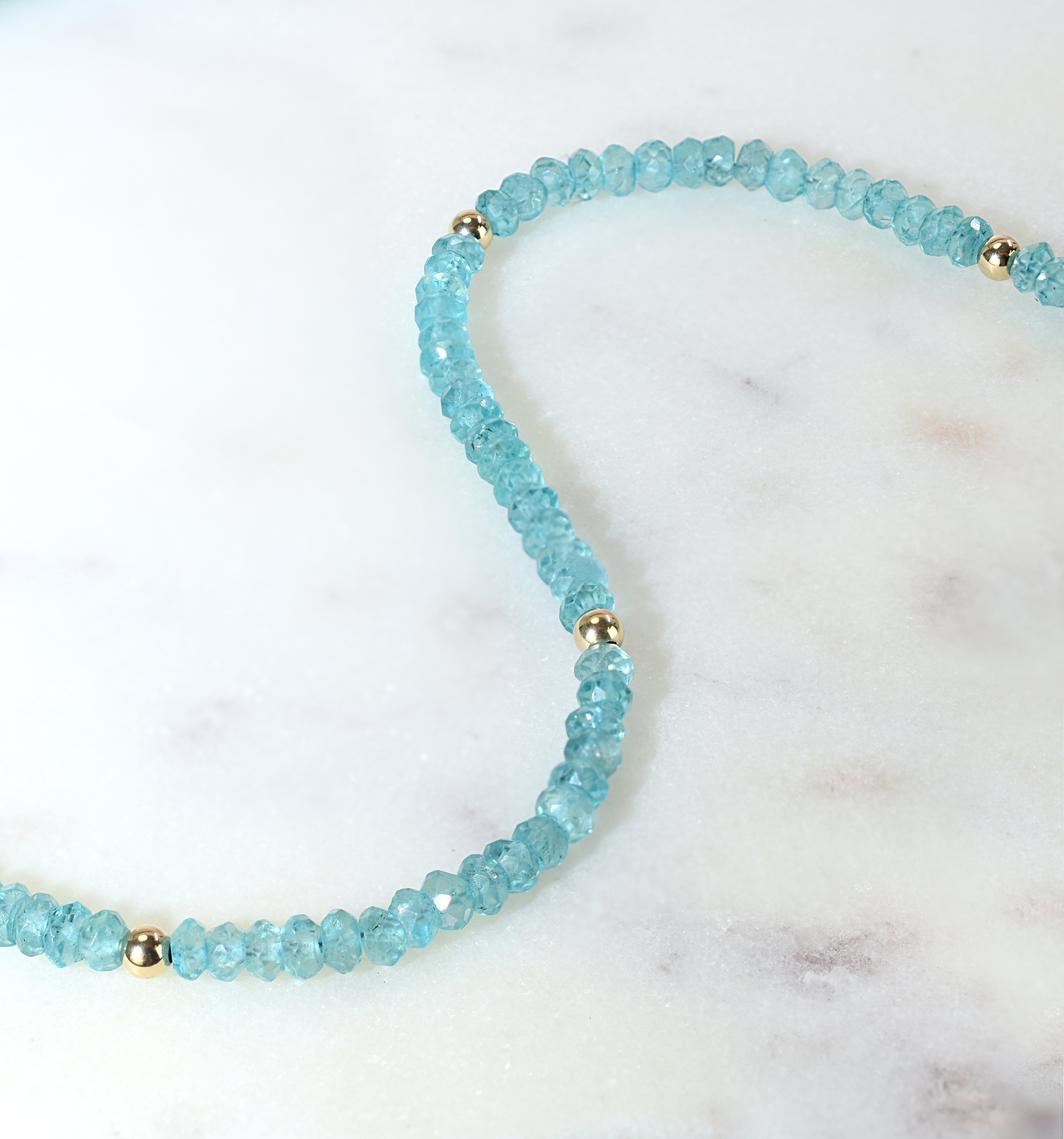 14k Gemstones & Gold Roundel Necklace