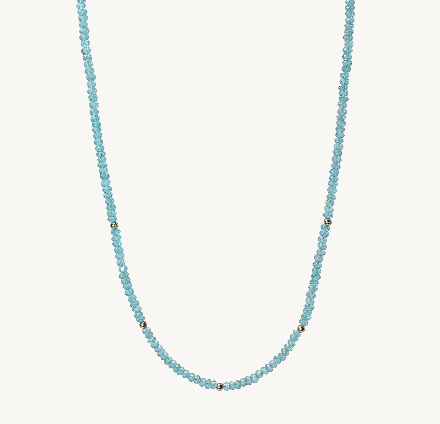 14k Gemstones & Gold Roundel Necklace