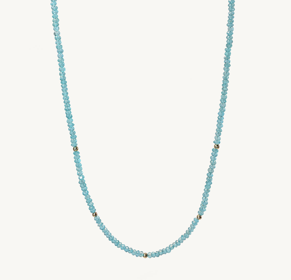 14k Gemstones & Gold Roundel Necklace
