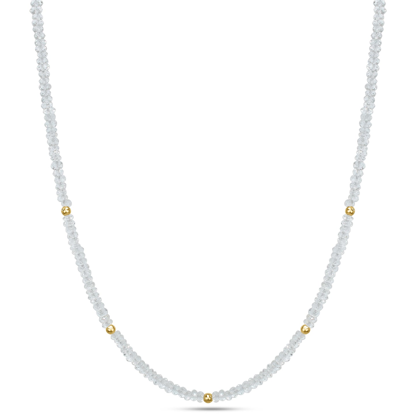 14k Gemstones & Gold Roundel Necklace