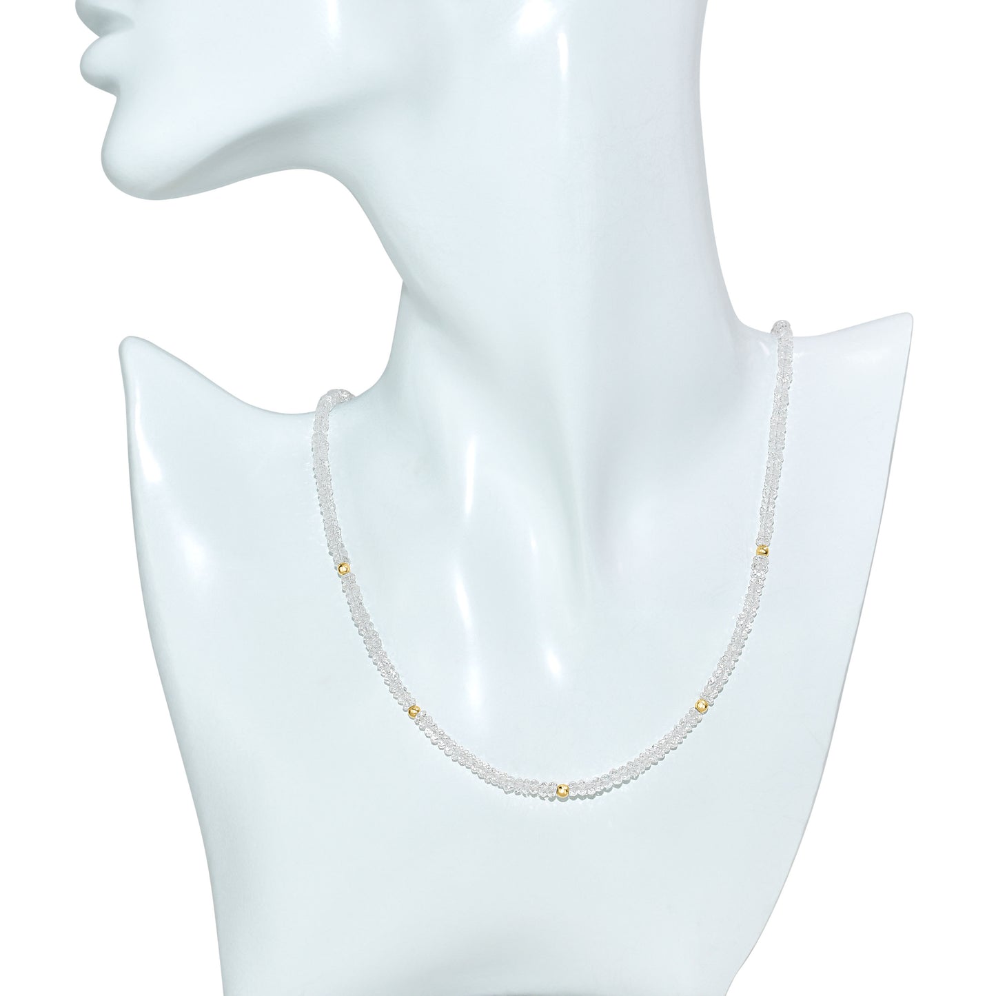 14k Gemstones & Gold Roundel Necklace