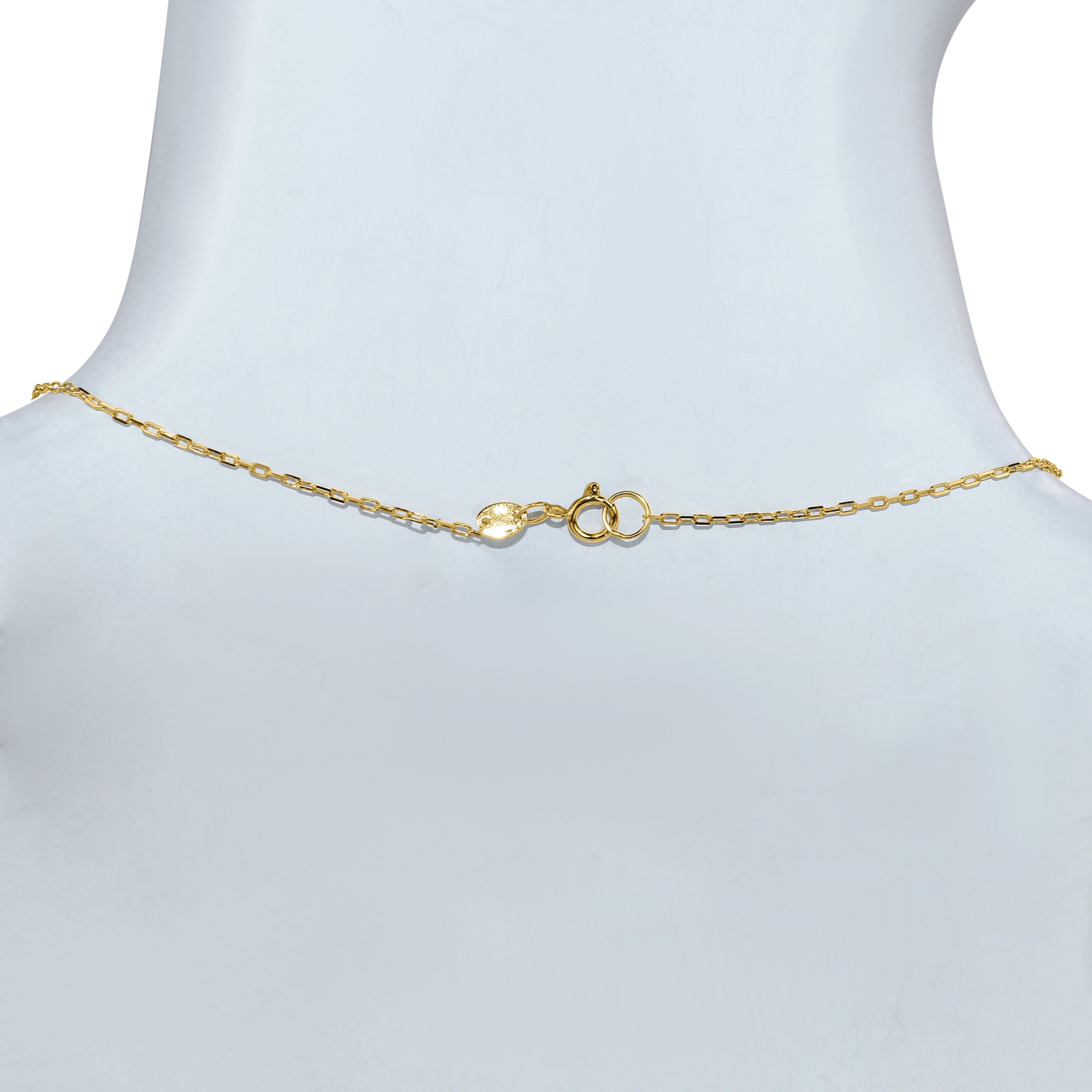 14k Black Onyx Round and Pear Pendant Necklace