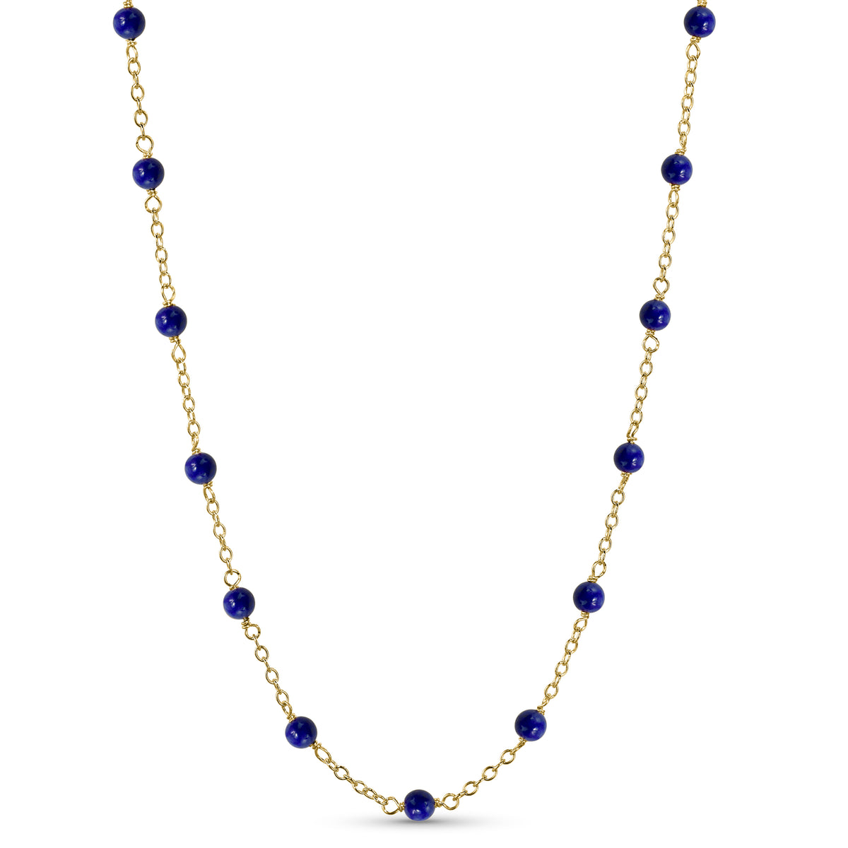 14k Yellow Gold Station Necklace