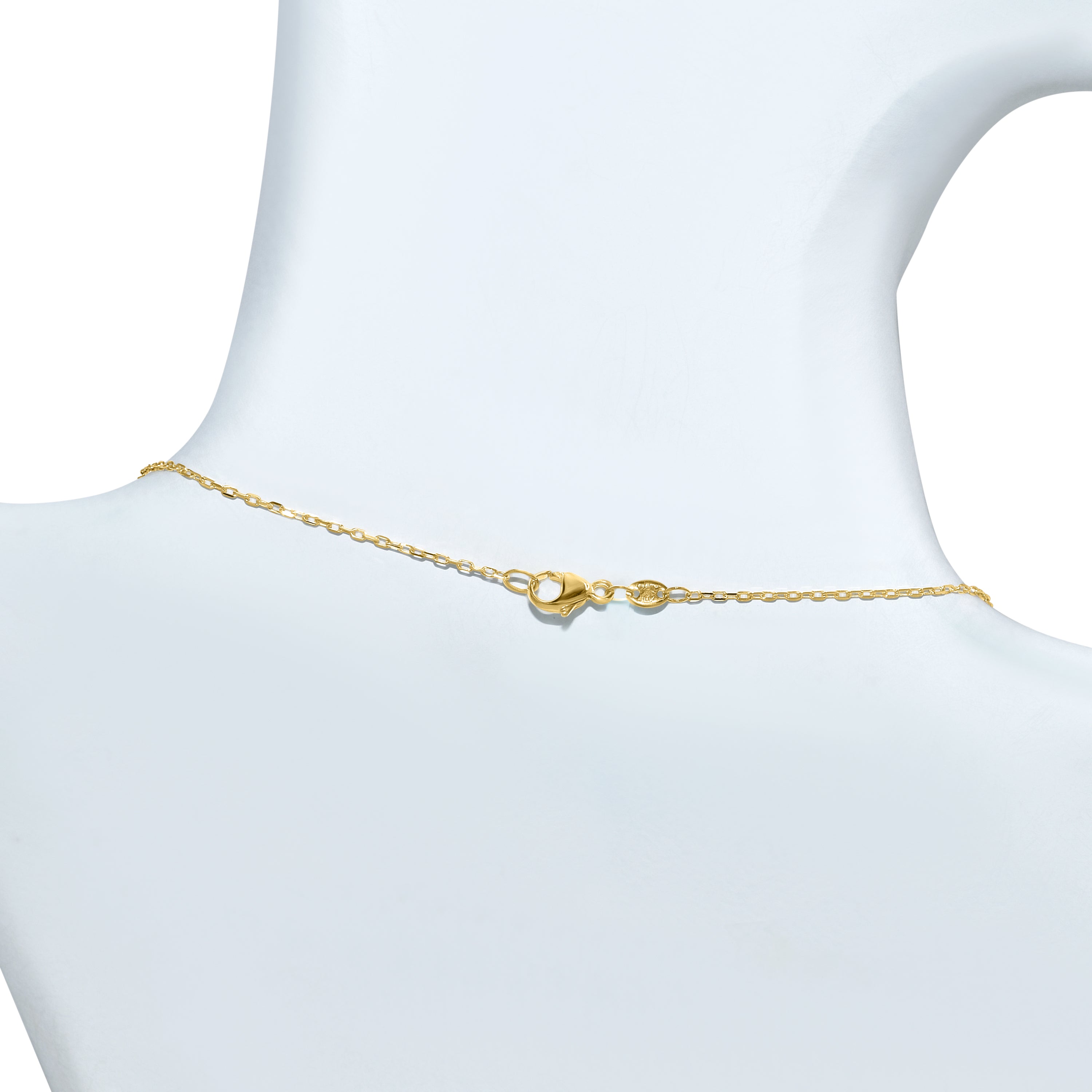 14k Blue Topaz Graduated Round Bezel Necklace