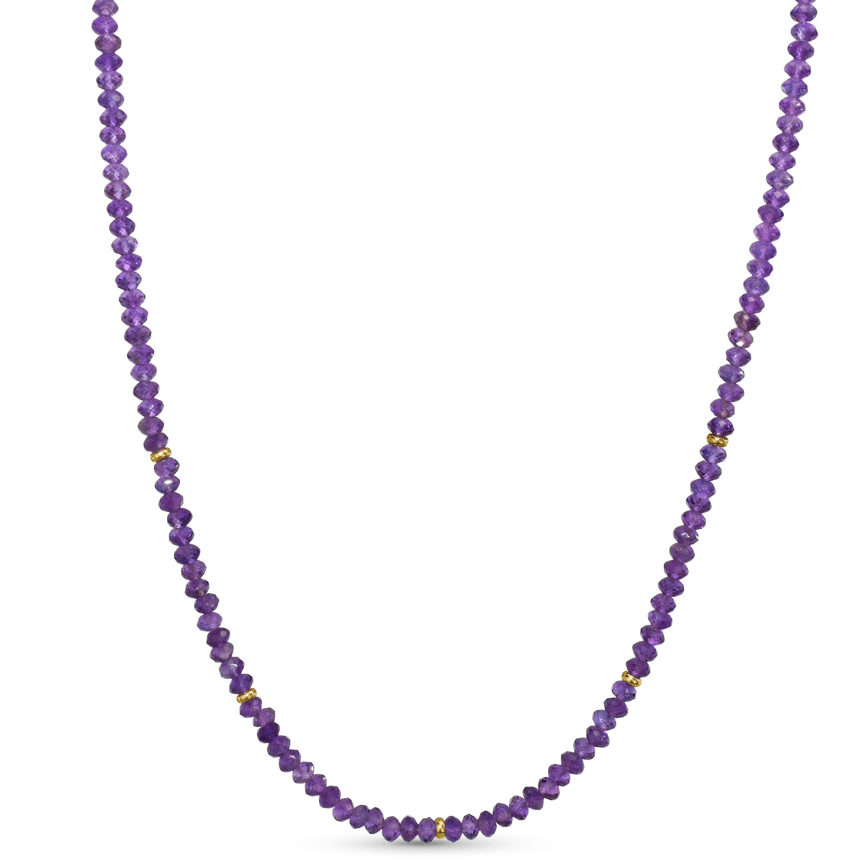14k Gemstones & Gold Roundel Necklace