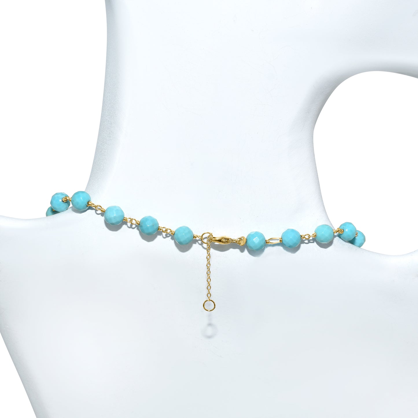 14k Turquoise Link Necklace