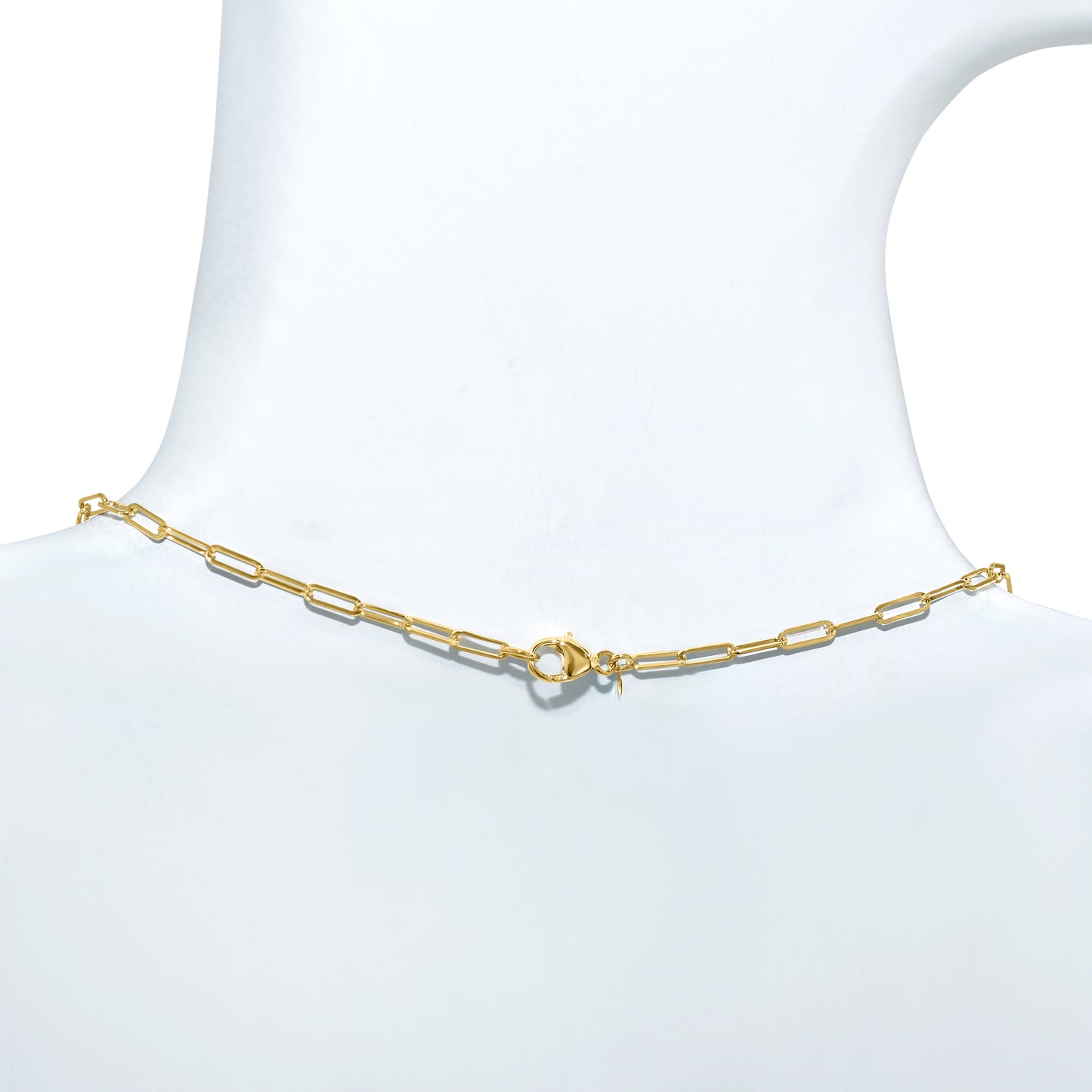14k Pink Green Amethyst Bezel Paperclip Necklace