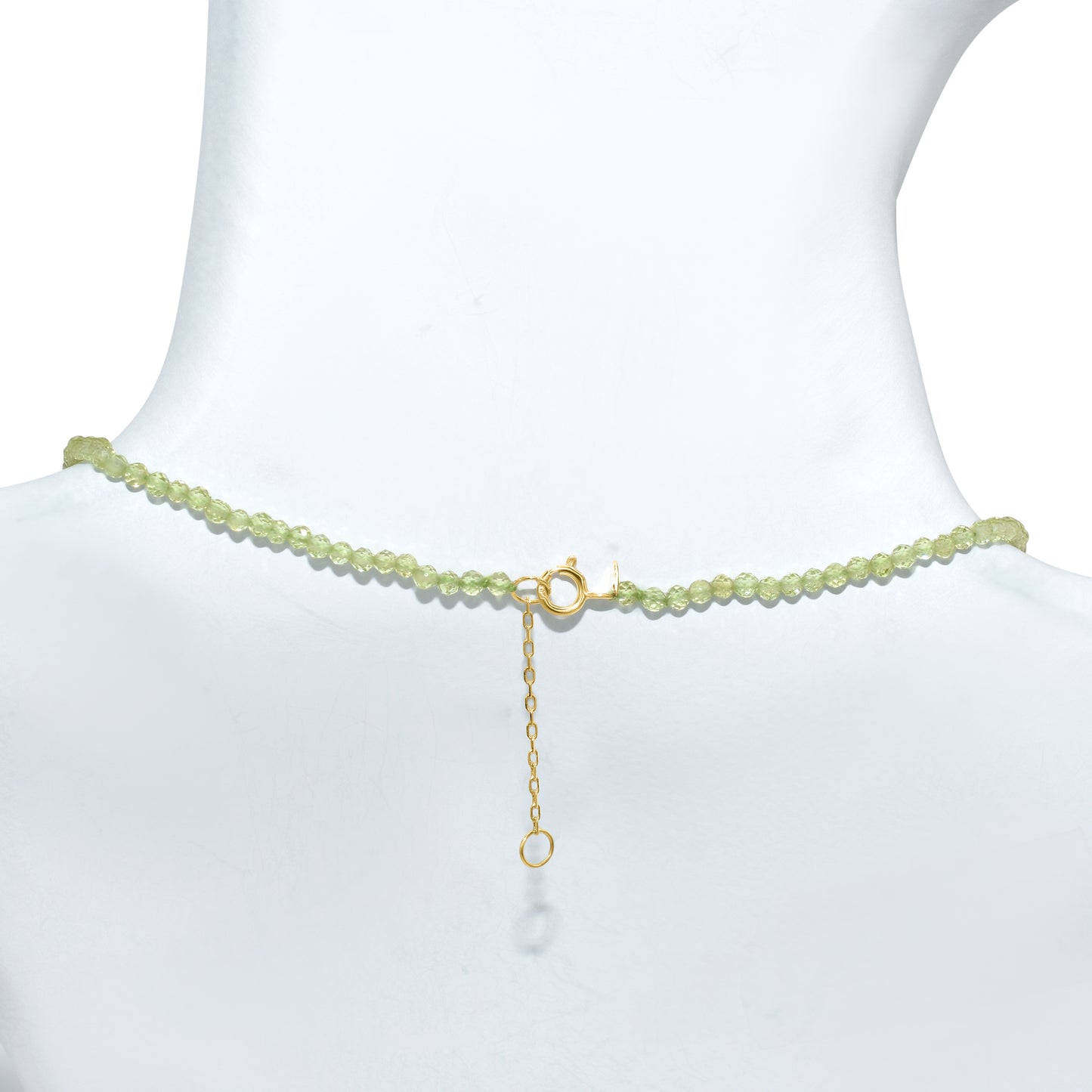 14k Yellow Faceted Round Bead Necklace