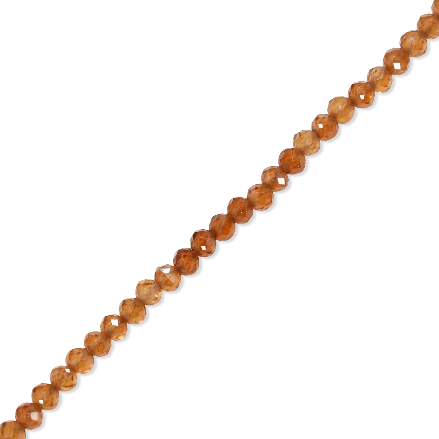 14k Yellow Garnet Smoky Quartz Round Bezel Necklace