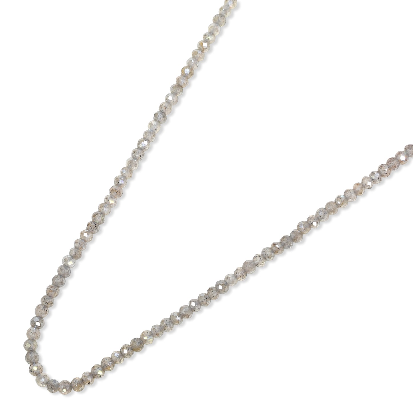 14k Yellow Faceted Round Bead Necklace