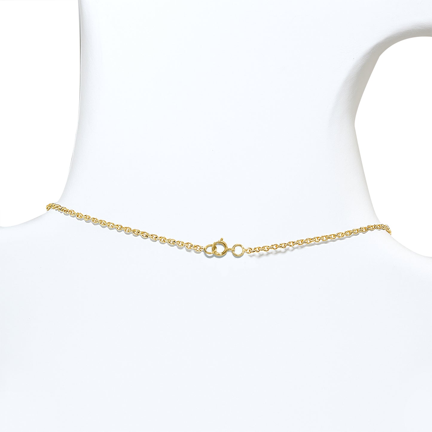 14k White Topaz Bezel Necklace