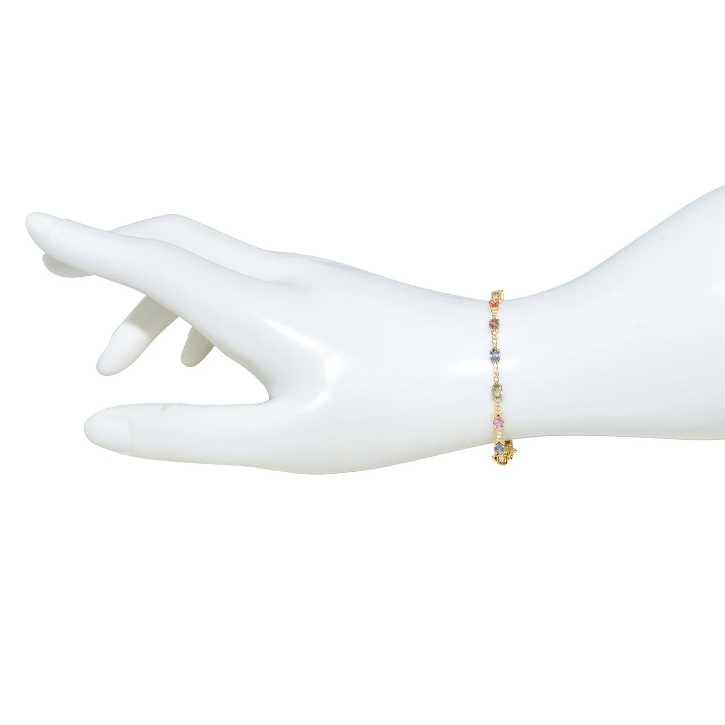 14k Multi Stones Diamond Bracelet