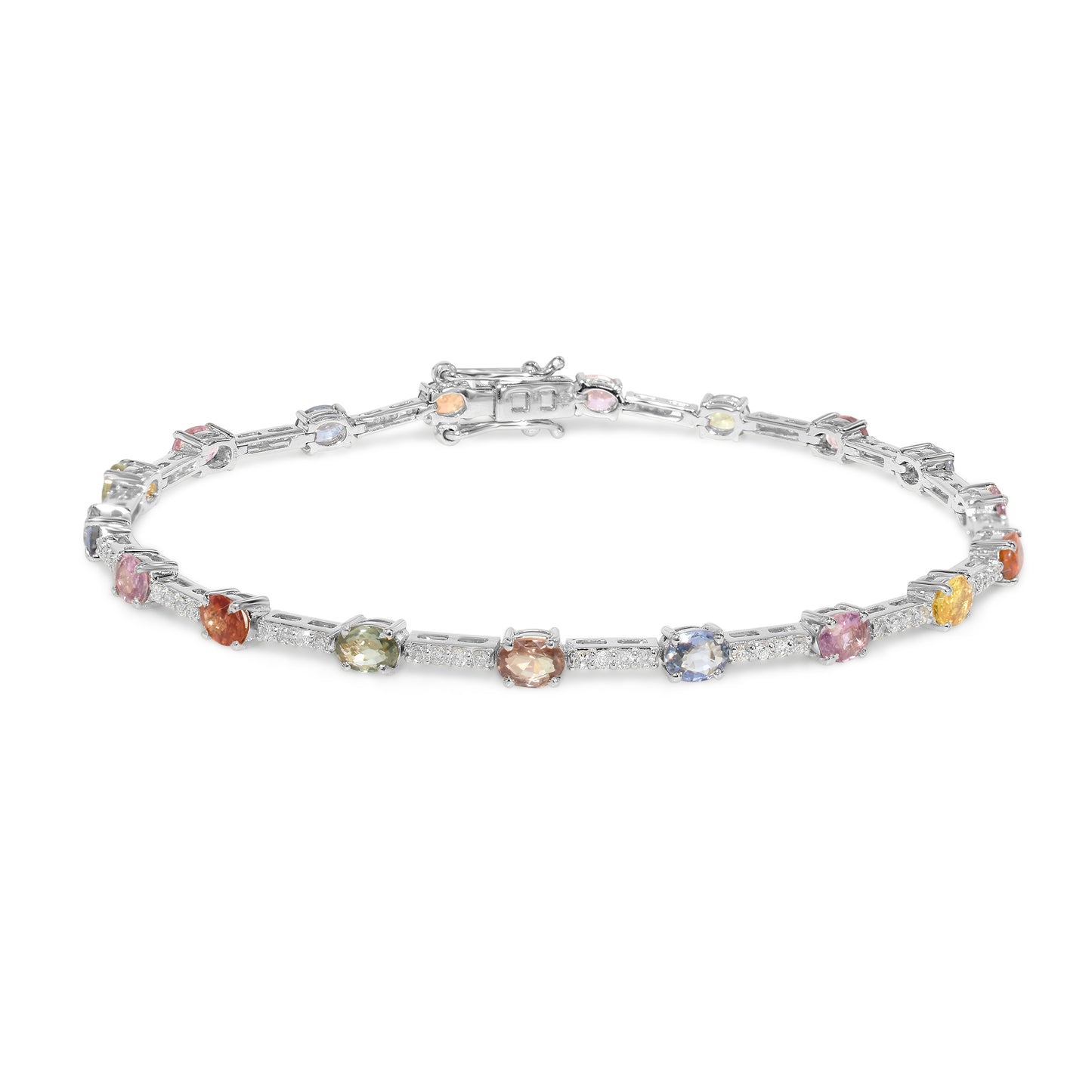 14k Multi Stones Diamond Bracelet